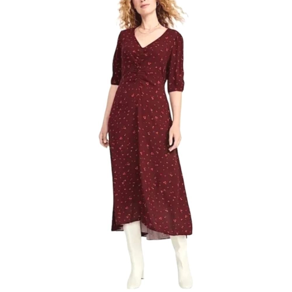 Old Navy Dark Floral Midi. Cottagecore, Coastal Cowgirl, Floral